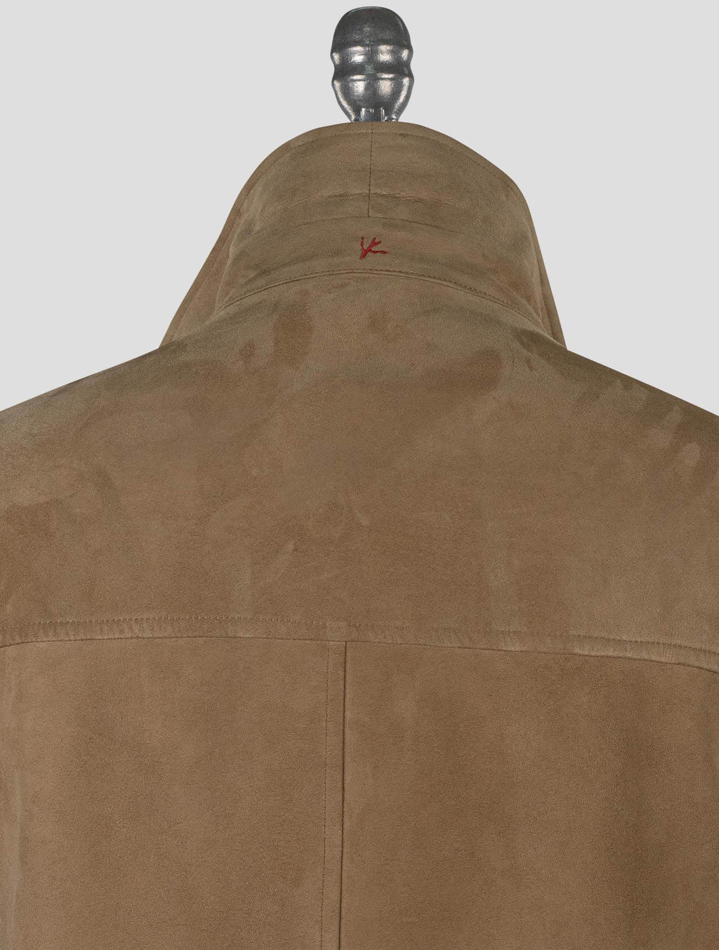 Isaia Beige Leather Suede Coat