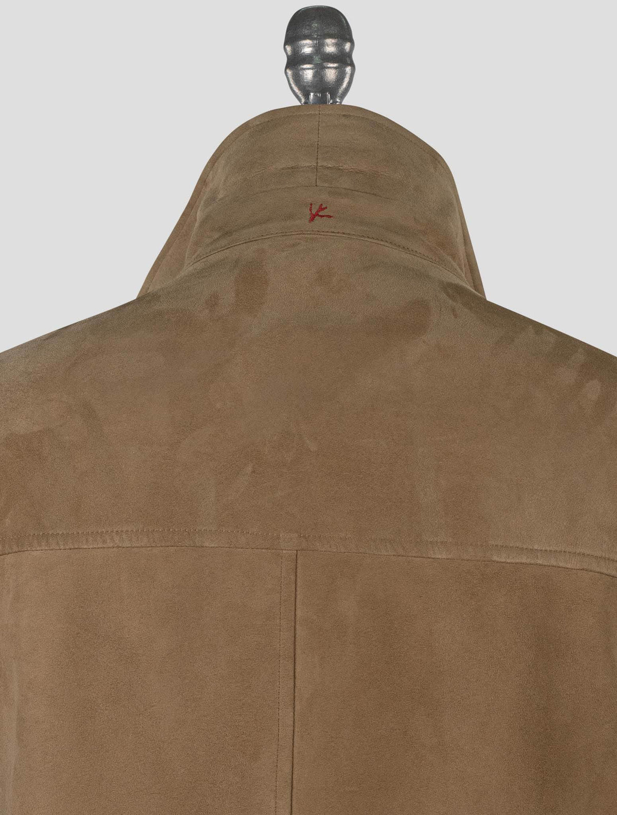 Isaia Beige Leather Suede Coat