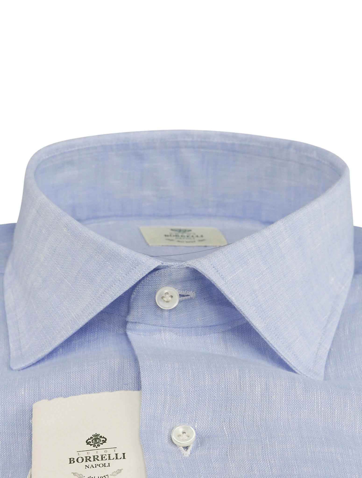 Luigi Borrelli Luigi Borrelli Light Blue Linen Shirt Light Blue 001