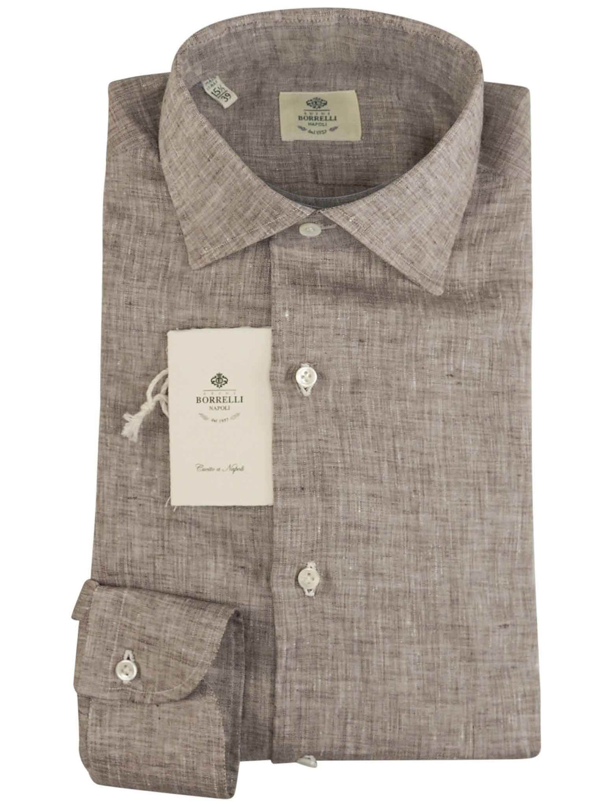 Luigi Borrelli Gray Linen Shirt