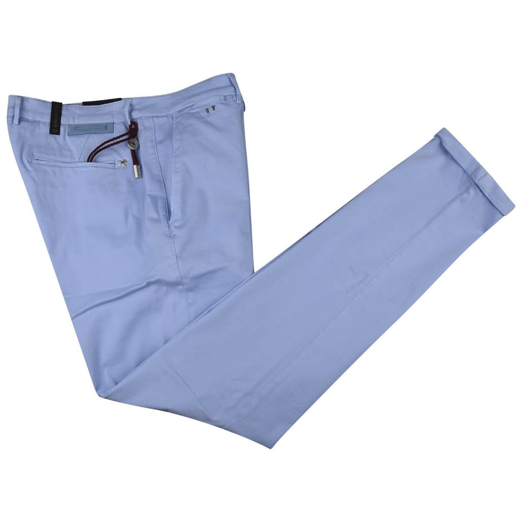 Sartoria Tramarossa Sartoria Tramarossa Light Blue Cotton Pl Ea Pants Light Blue 000
