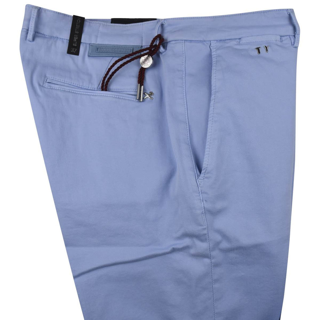 Sartoria Tramarossa Light Blue Cotton Pl Ea Pants