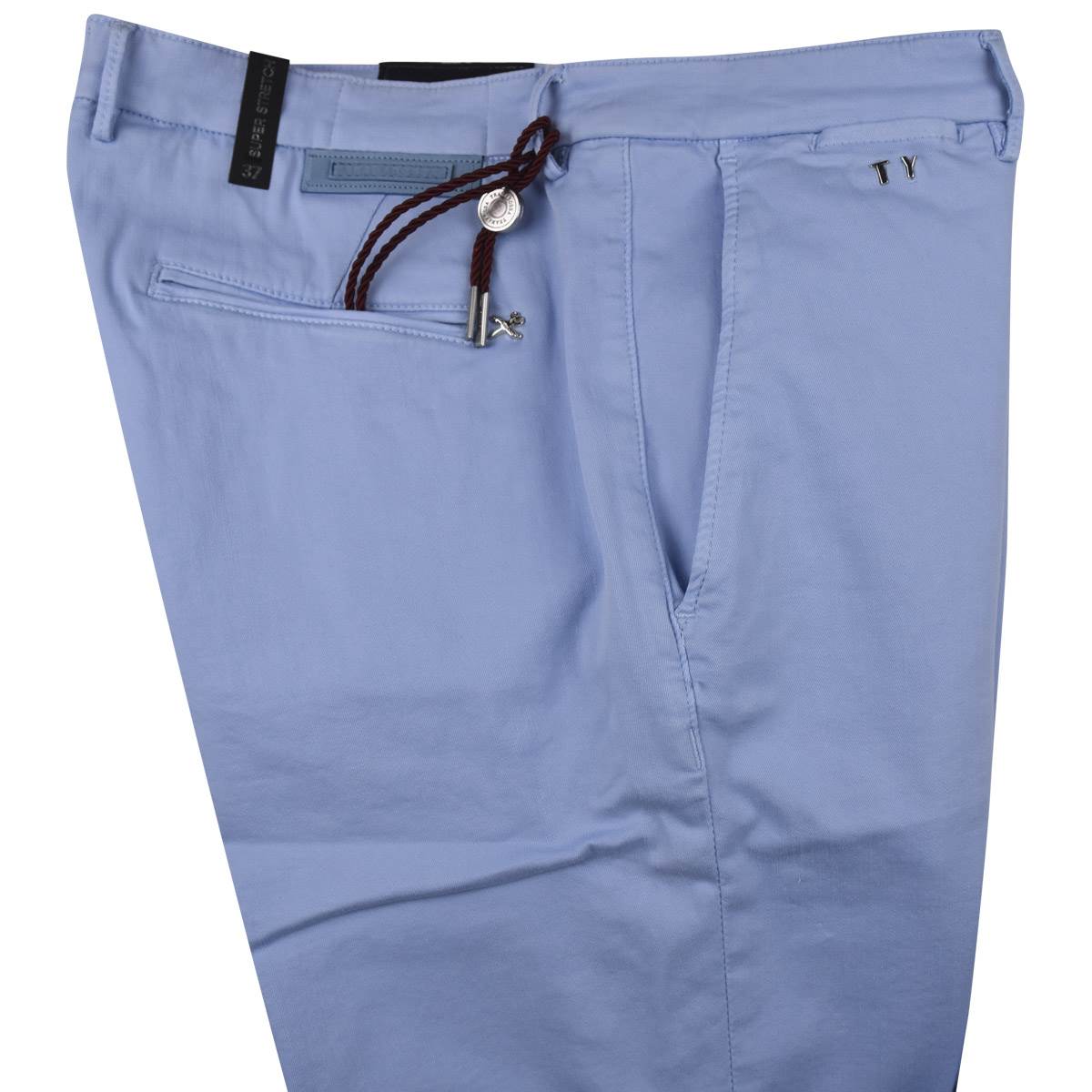 Sartoria Tramarossa Light Blue Cotton Pl Ea Pants