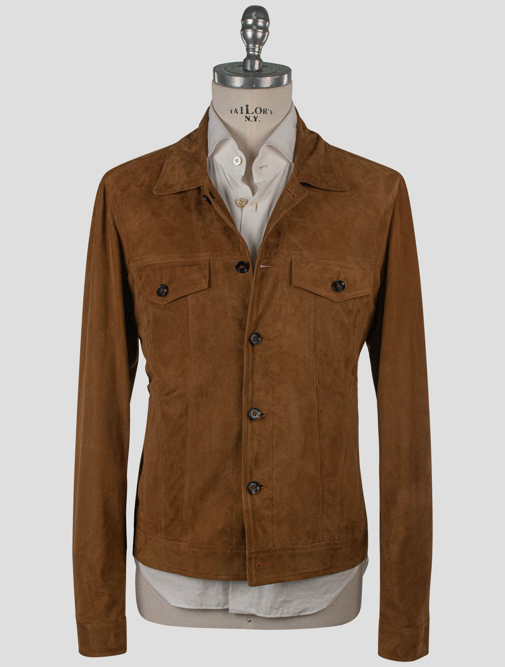 Isaia Isaia Beige Leather Suede Coat Beige 000