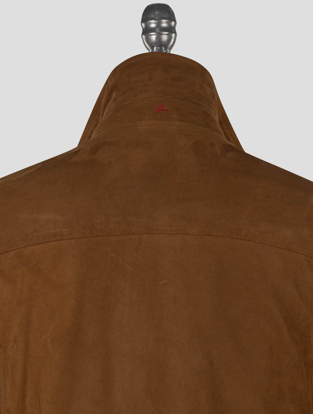 Isaia Beige Leather Suede Coat