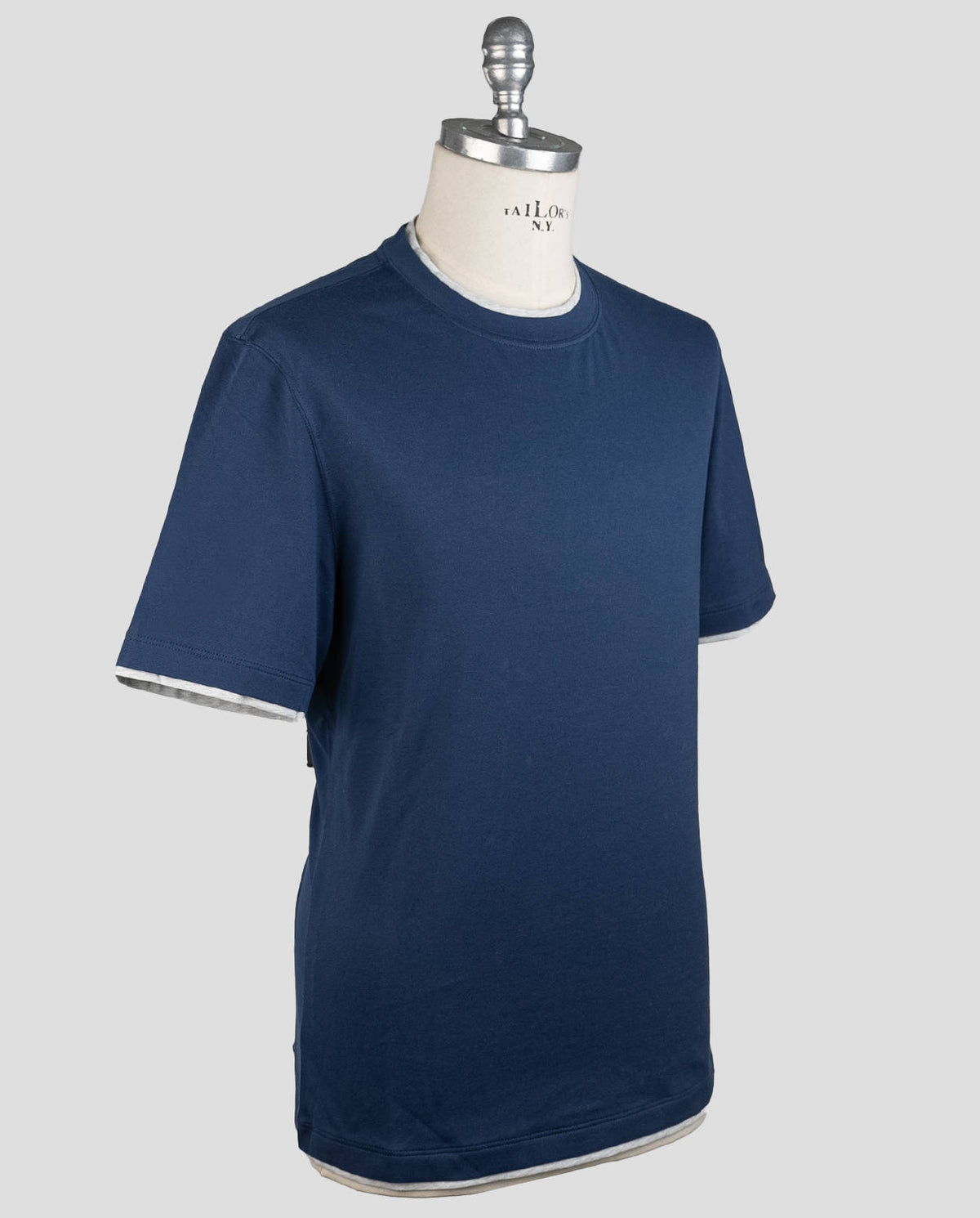 Brunello Cucinelli Brunello Cucinelli Dark Blue Cotton Sweater Crewneck Dark Blue 001
