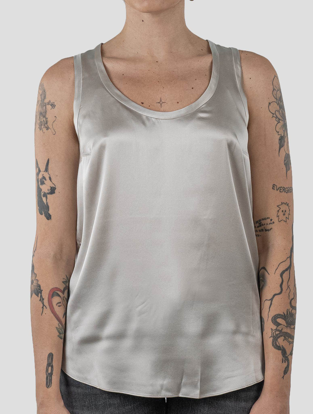 Brunello Cucinelli Brunello Cucinelli Light Beige Silk Ea Tank Top Light Beige 000