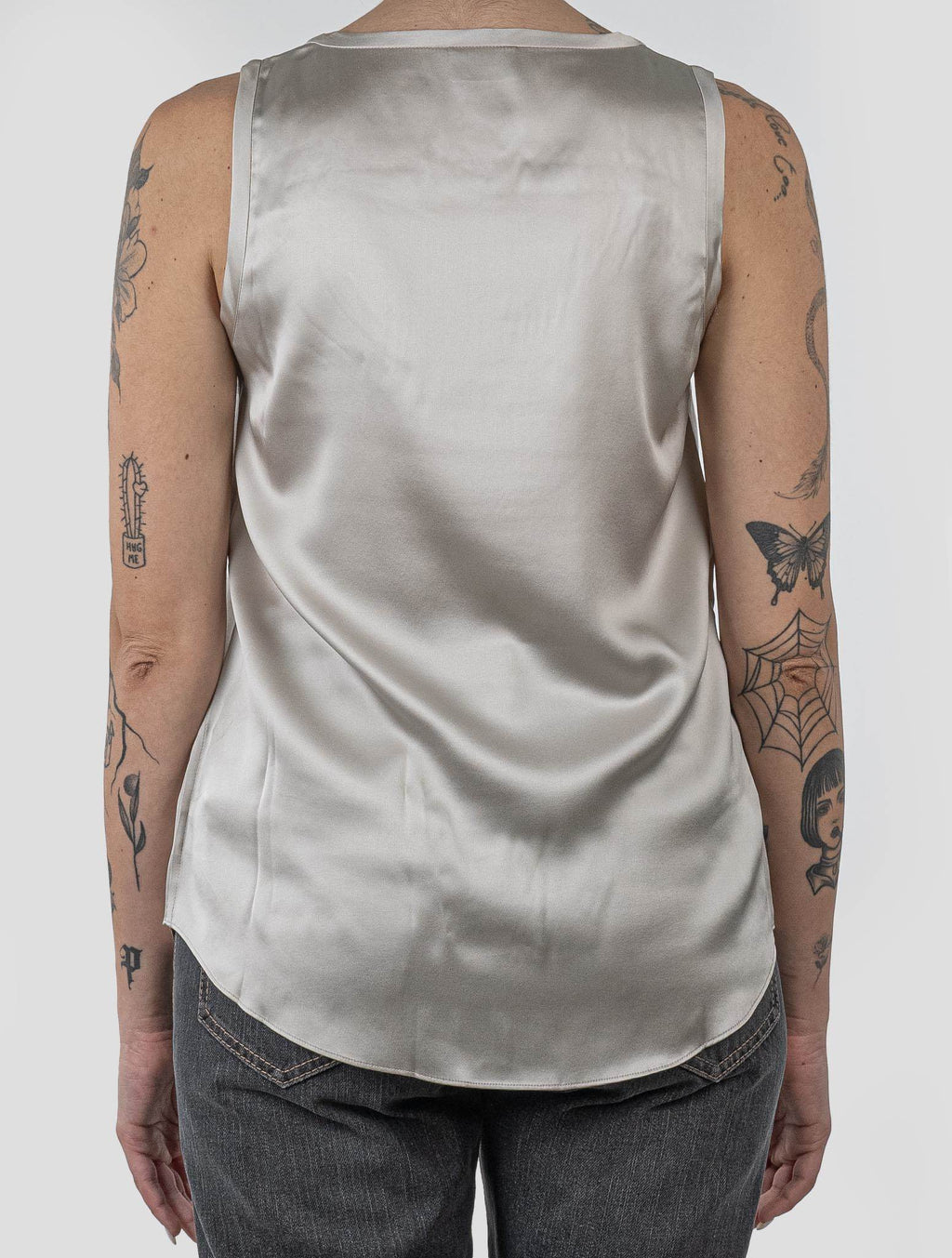 Brunello Cucinelli Light Beige Silk Ea Tank Top