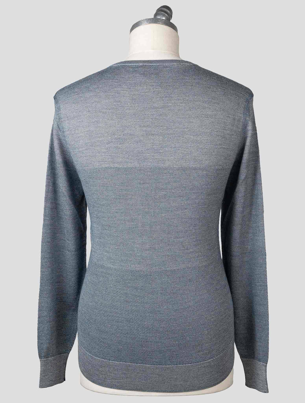 Fioroni Gray Virgin Wool Cashmere Silk Sweater V-Neck