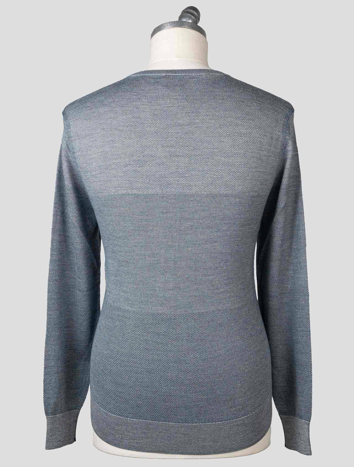Fioroni Gray Virgin Wool Cashmere Silk Sweater V-Neck