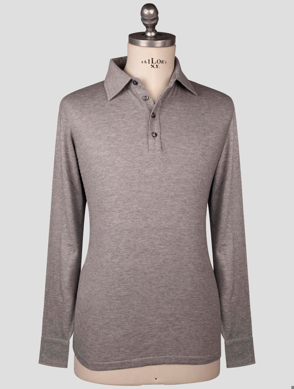 Fioroni Fioroni Gray Cotton Cashmere Sweater Polo Gray 000