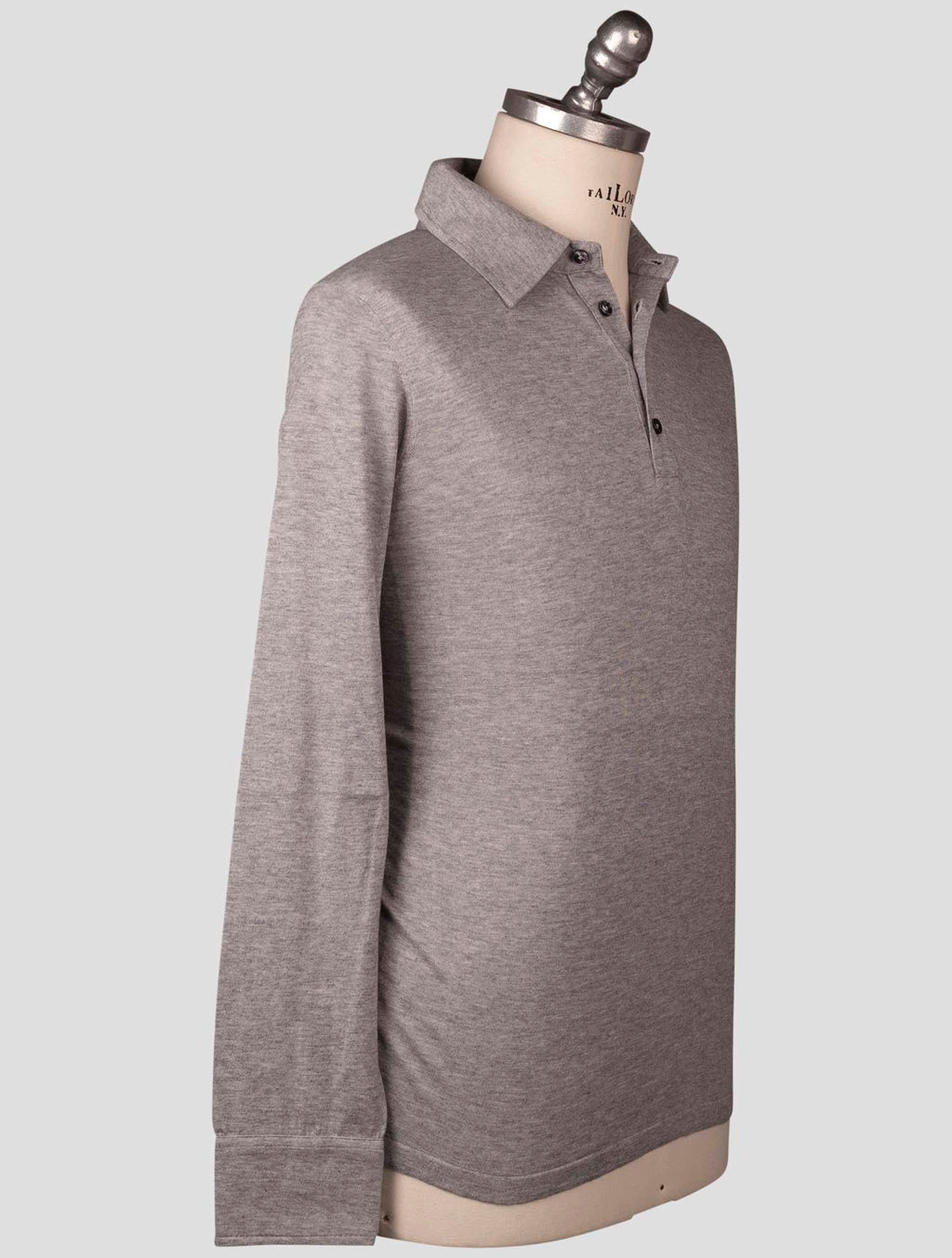 Fioroni Fioroni Gray Cotton Cashmere Sweater Polo Gray 001