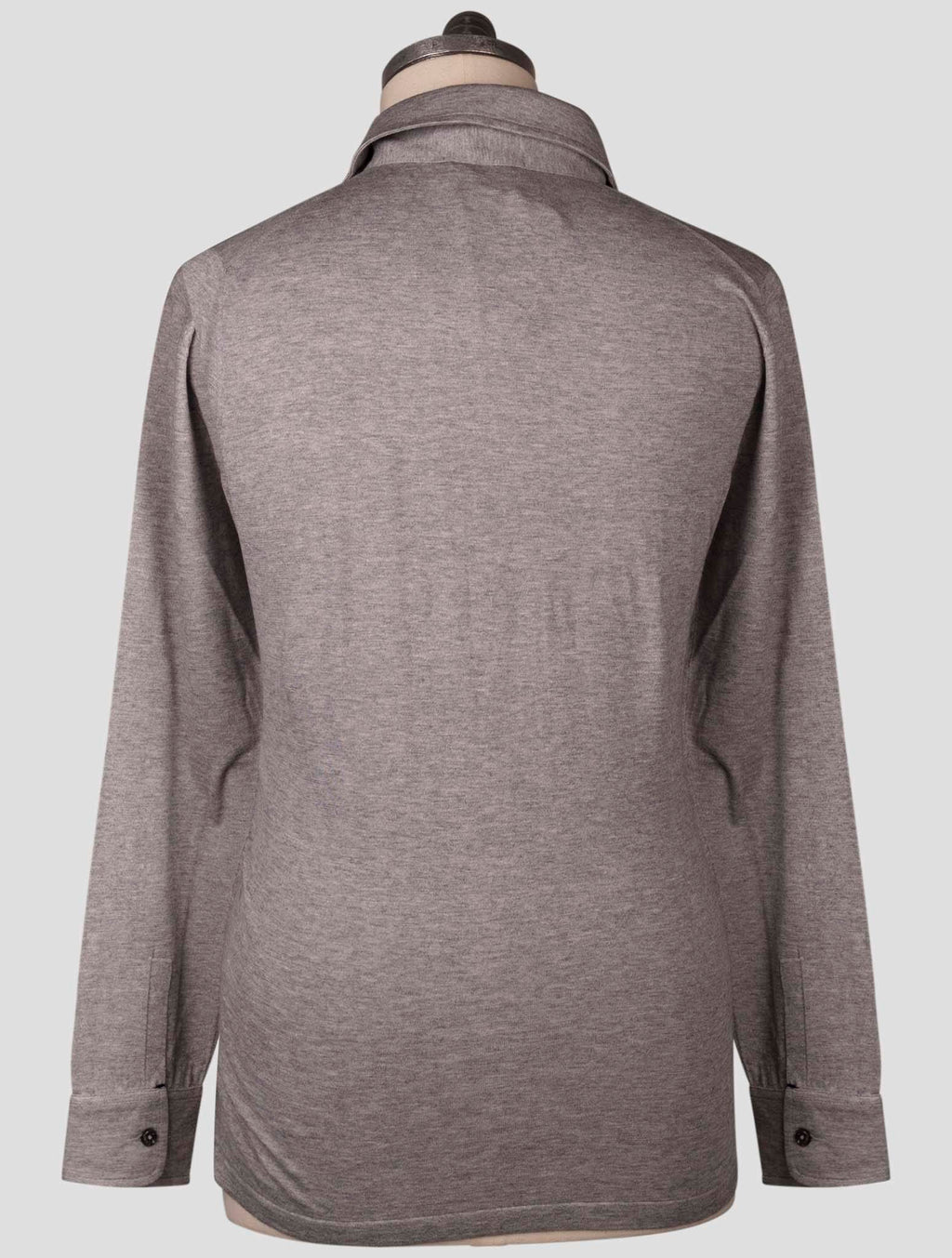 Fioroni Gray Cotton Cashmere Sweater Polo