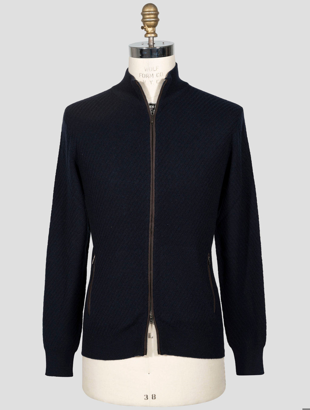 Fioroni Fioroni Blue Cashmere Sweater Full Zip Blue 000