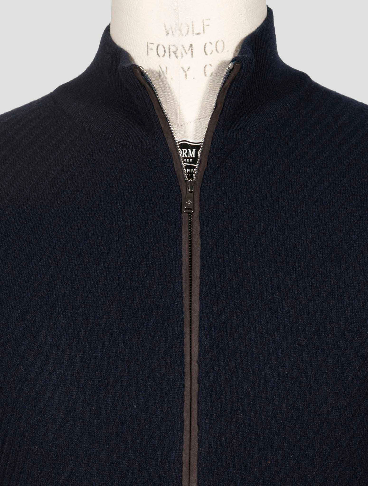 Fioroni Blue Cashmere Sweater Full Zip
