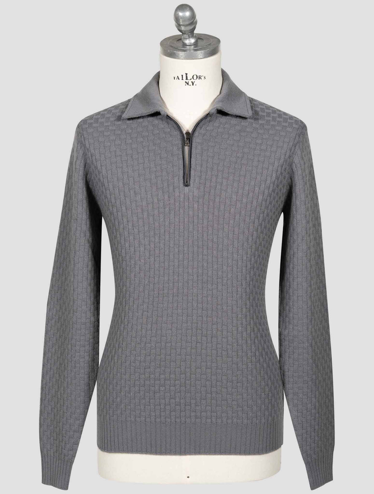 Fioroni Fioroni Gray Cashmere Sweater Half Zip Gray 000