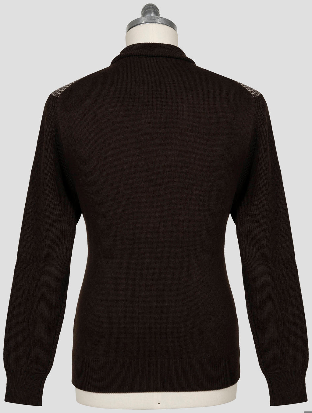 Fioroni Blue Wool Cashmere Sweater Full Zip