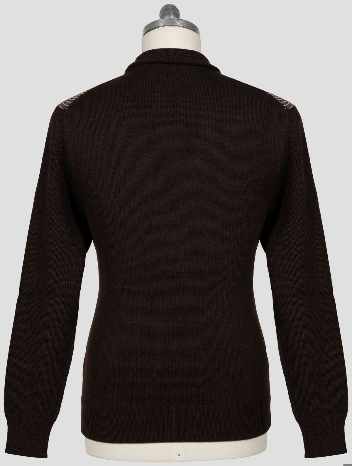 Fioroni Blue Wool Cashmere Sweater Full Zip