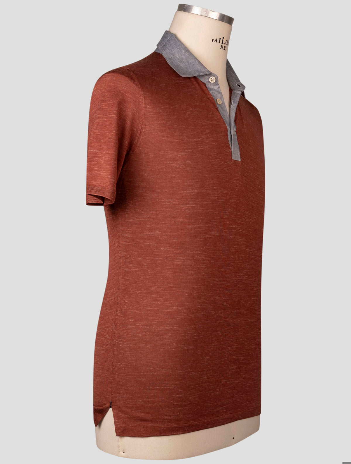 Fioroni Fioroni Brown Silk Linen Polo Brown 001