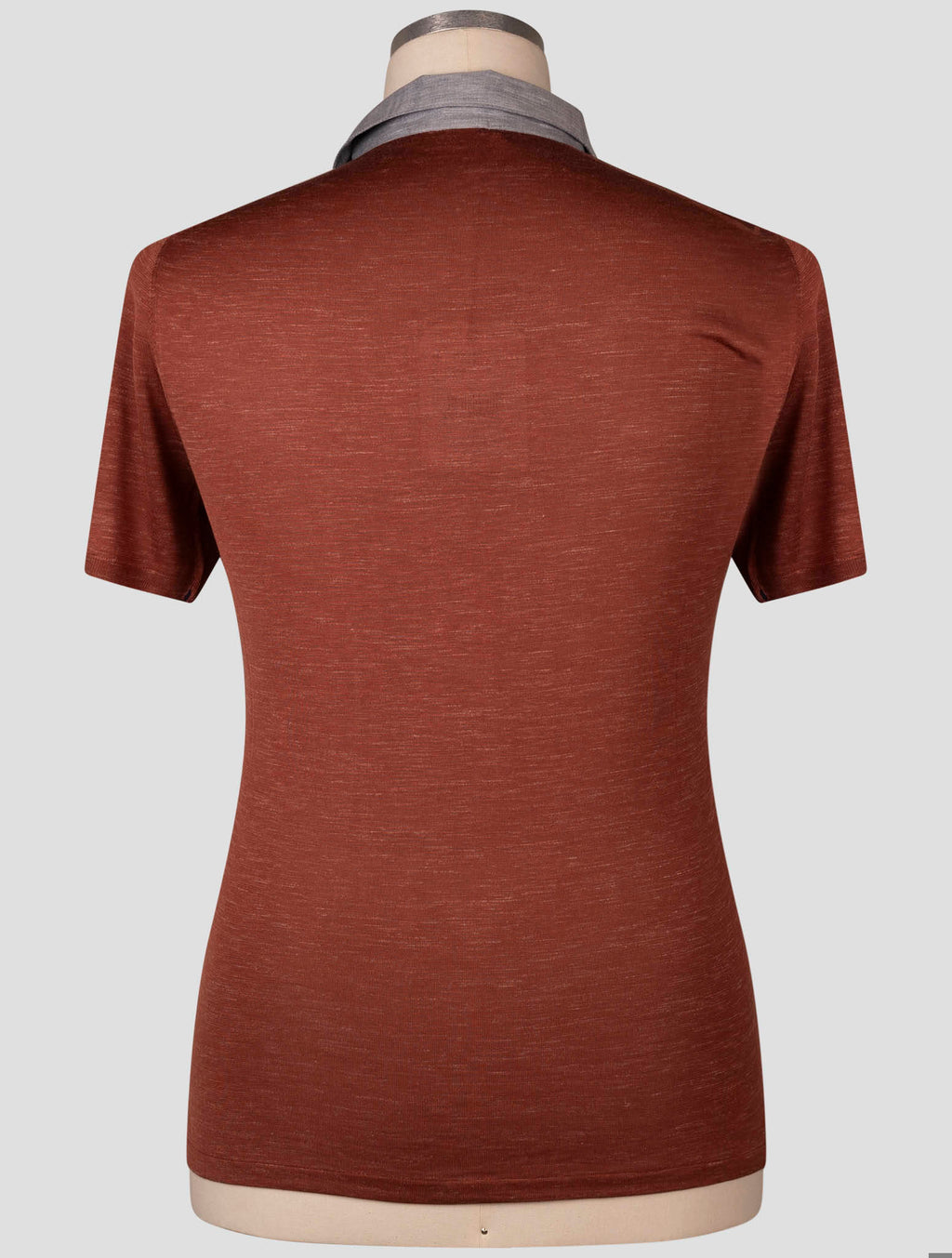 Fioroni Brown Silk Linen Polo