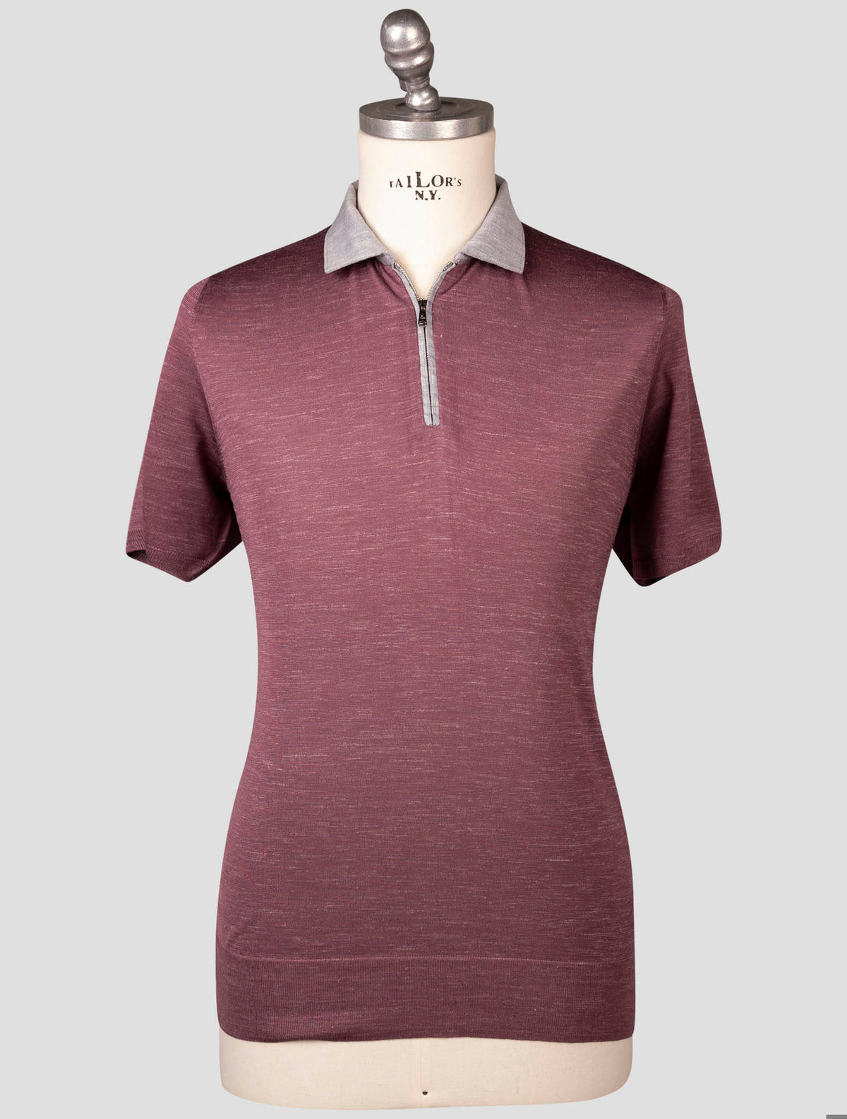 Fioroni Fioroni Purple Silk Linen Polo Purple 000