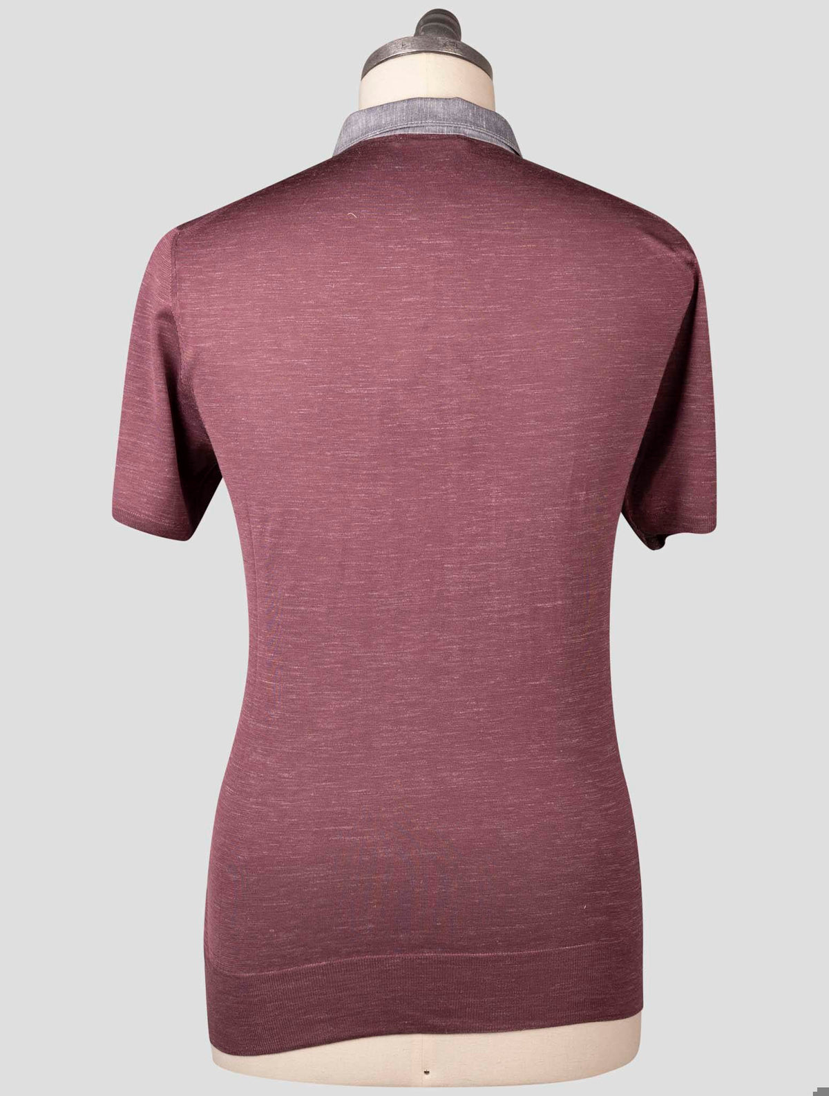 Fioroni Purple Silk Linen Polo