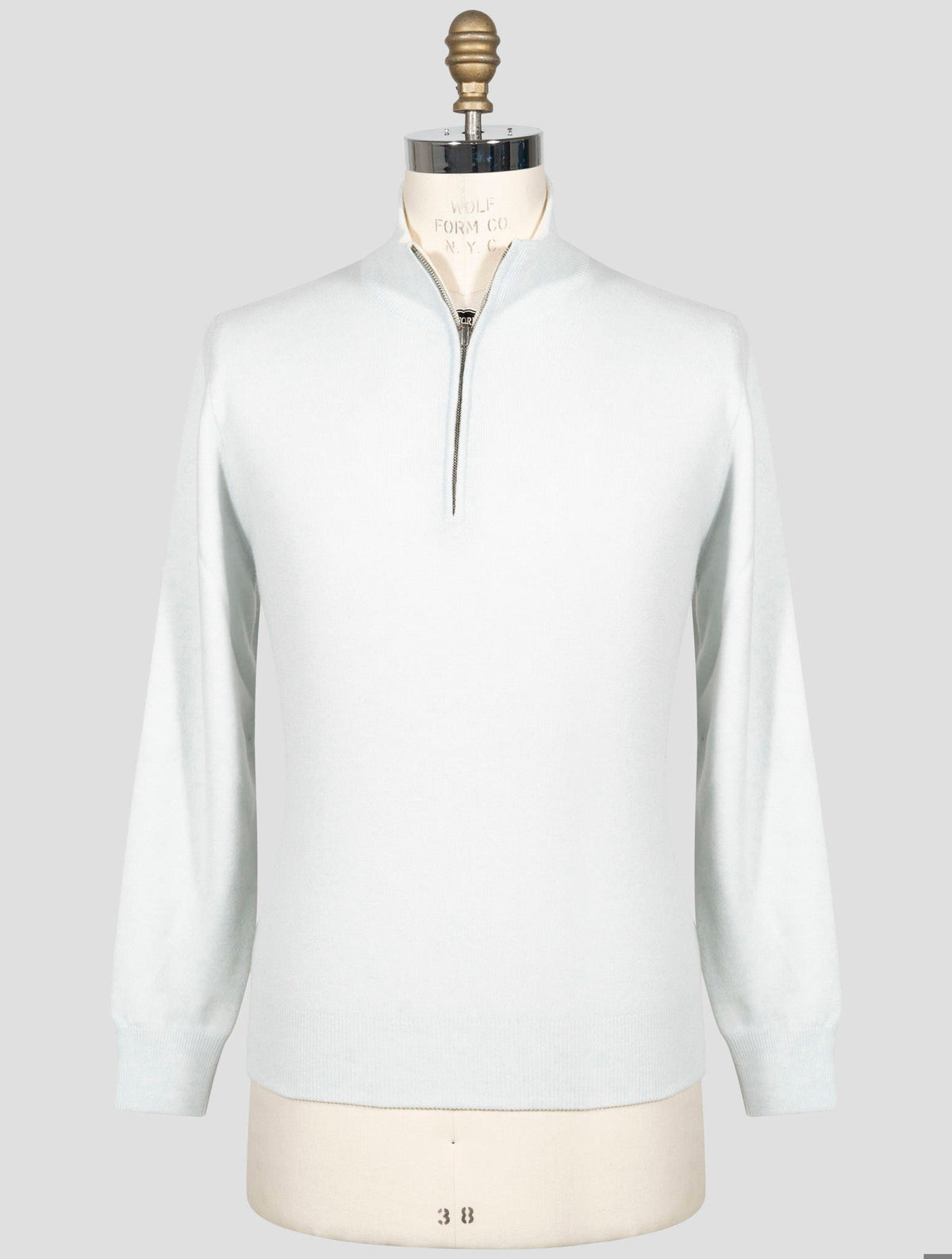 Fioroni Fioroni Light Blue Cashmere Sweater Half Zip Light Blue 000