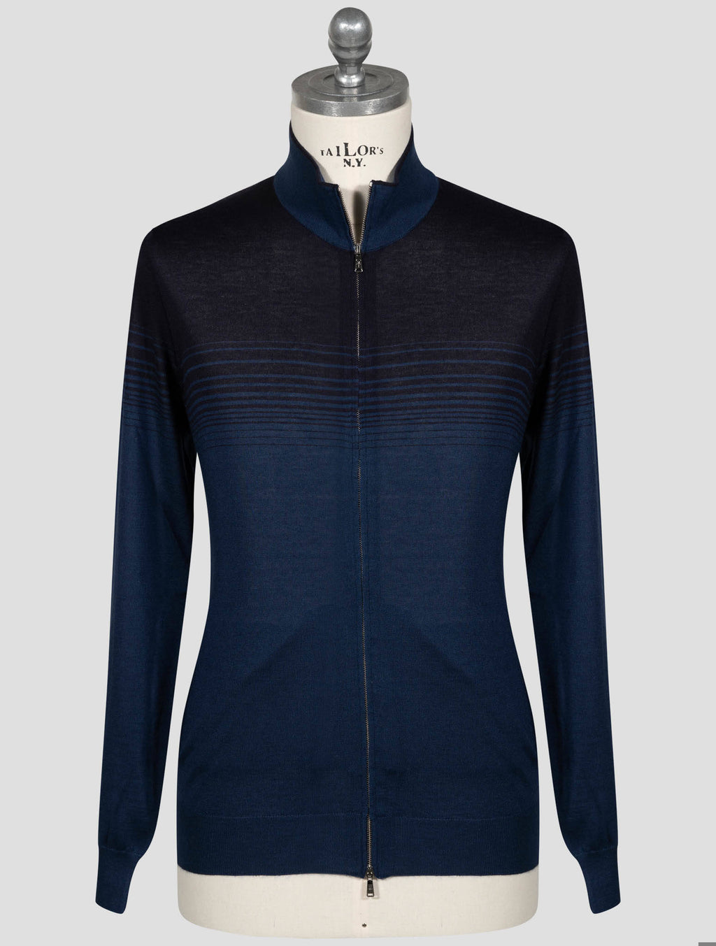 Fioroni Fioroni Blue Cashmere Silk Sweater Full Zip Blue 000