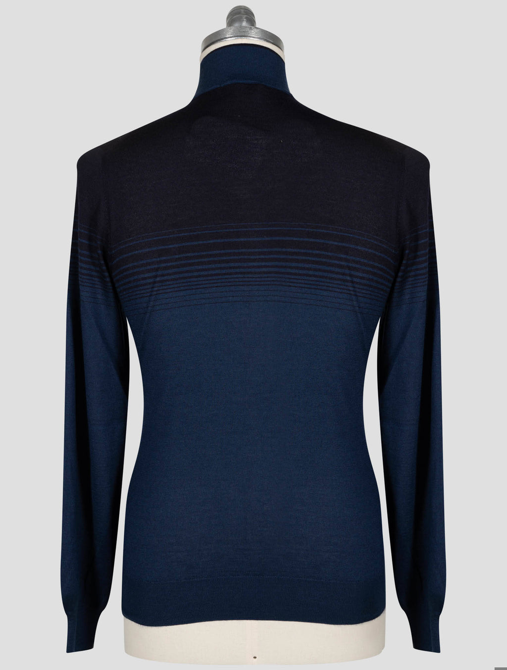 Fioroni Blue Cashmere Silk Sweater Full Zip