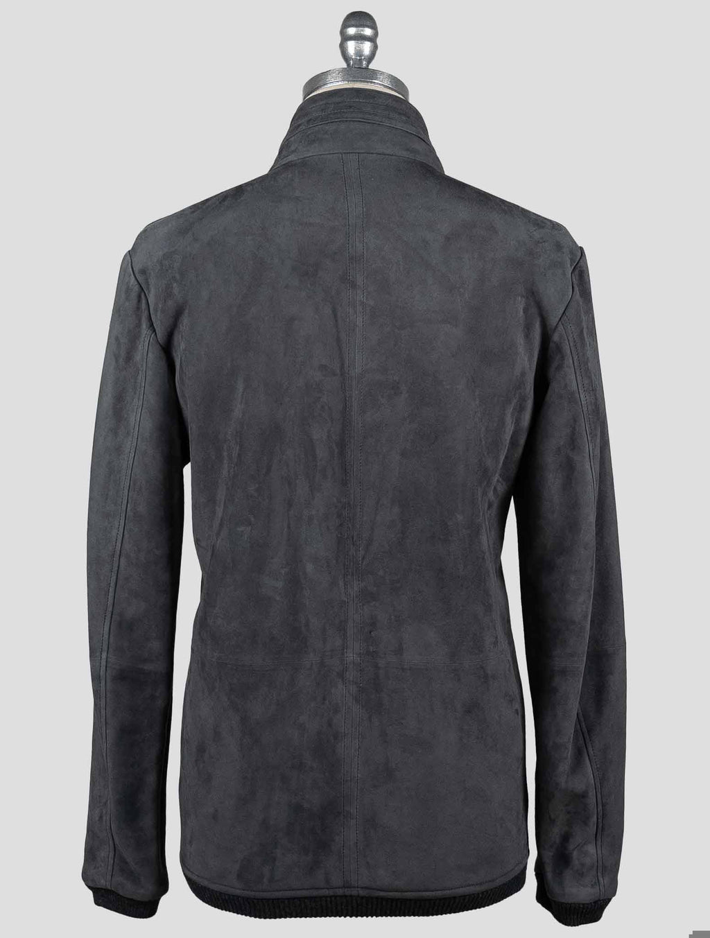 Fioroni Gray Leather Suede Coat
