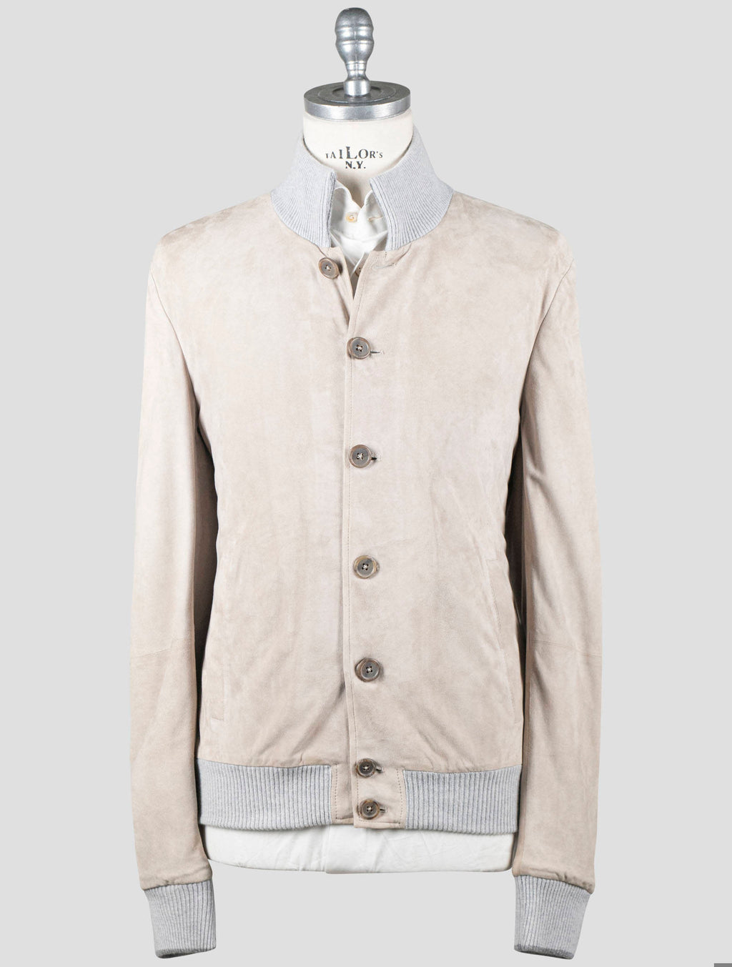 Fioroni Beige Vigin Wool Cashmere Leather Suede Coat