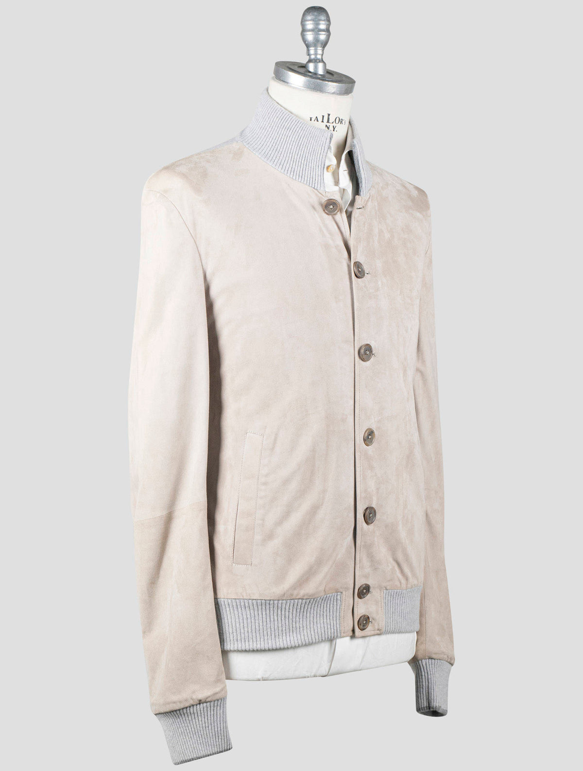 Fioroni Fioroni Beige Vigin Wool Cashmere Leather Suede Coat Beige 001