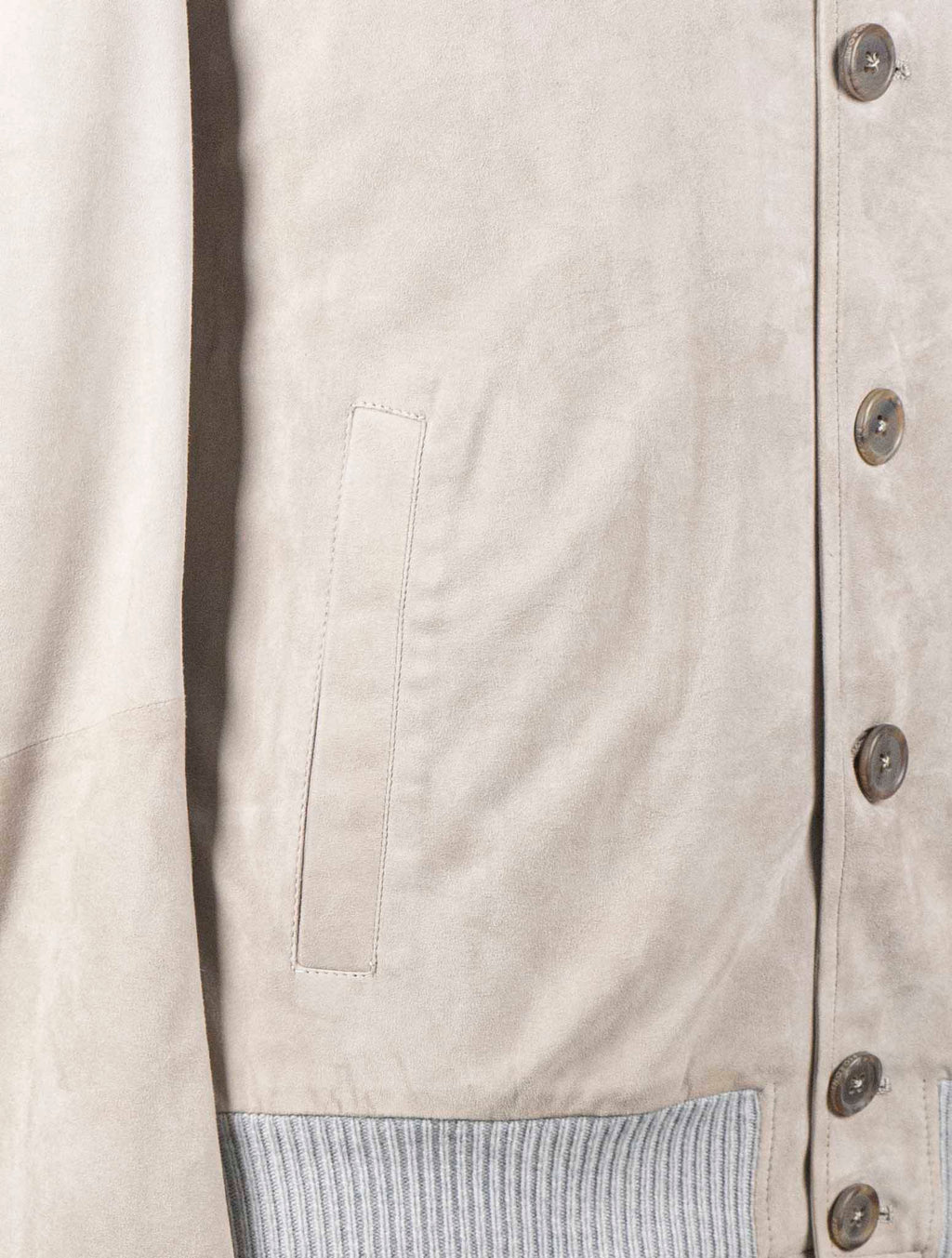 Fioroni Beige Vigin Wool Cashmere Leather Suede Coat
