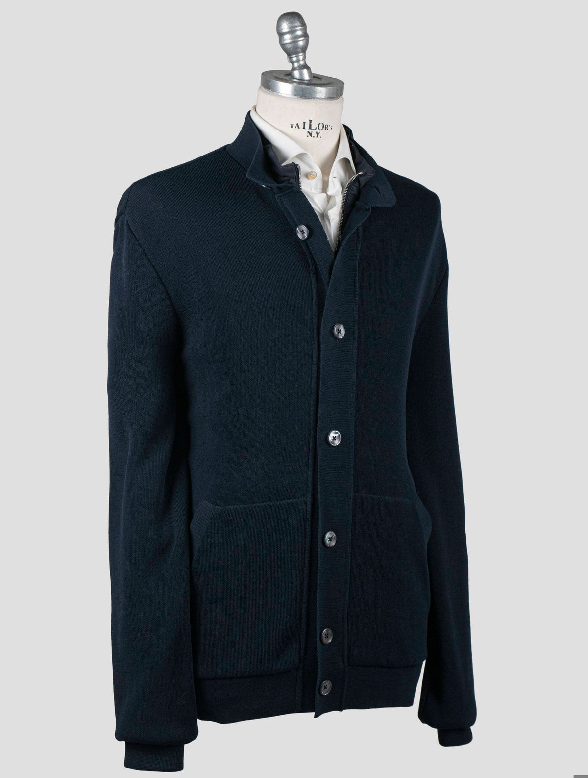 Fioroni Fioroni Blue Cotton Coat Blue 001