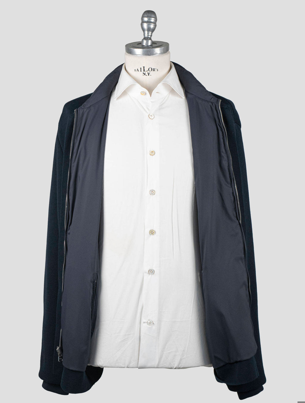 Fioroni Blue Cotton Coat