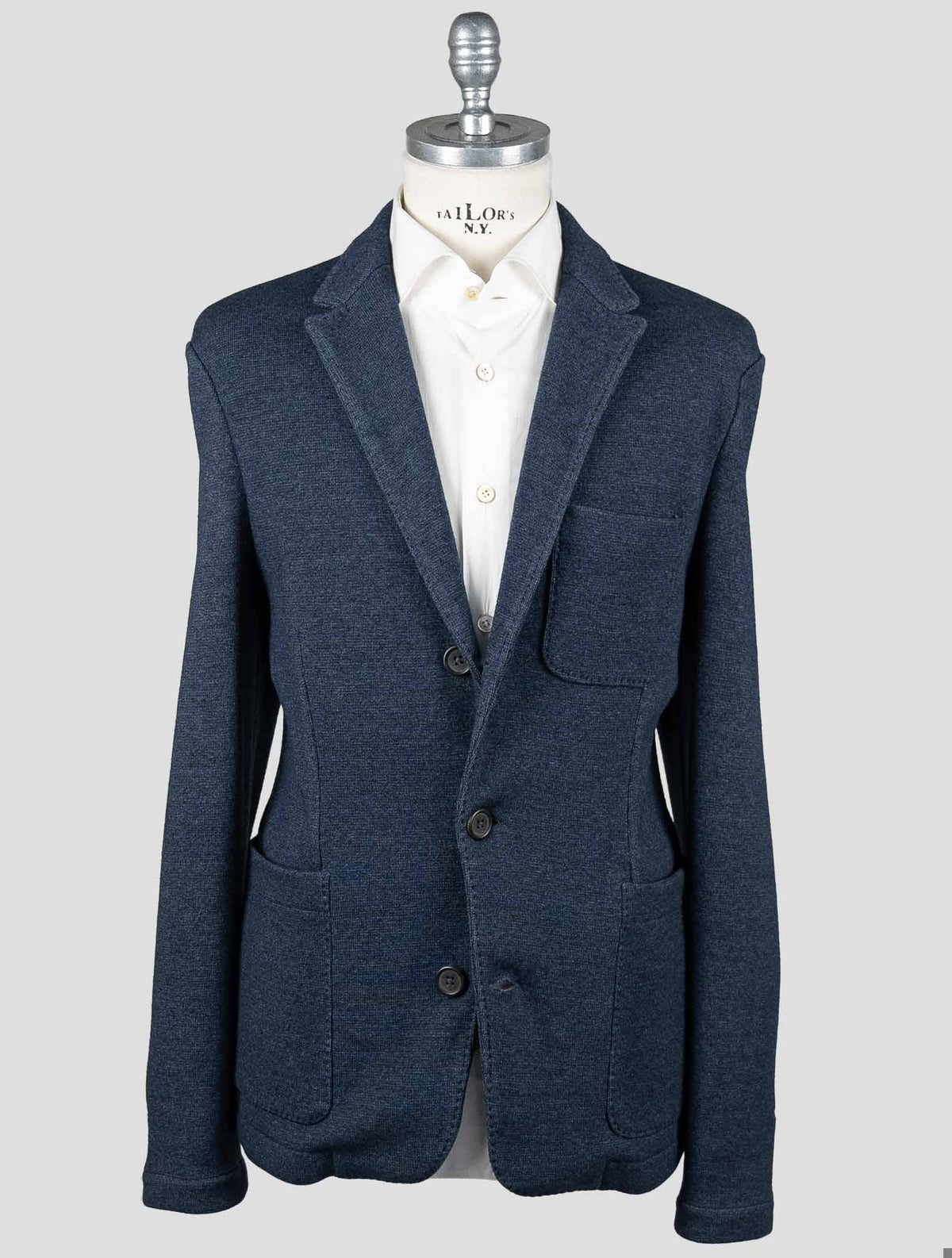 Fioroni Blue Wool Cashmere Blazer