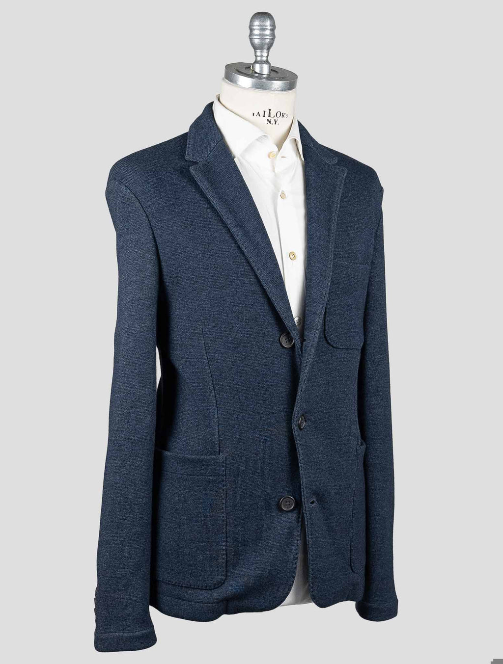 Fioroni Fioroni Blue Wool Cashmere Blazer Blue 001