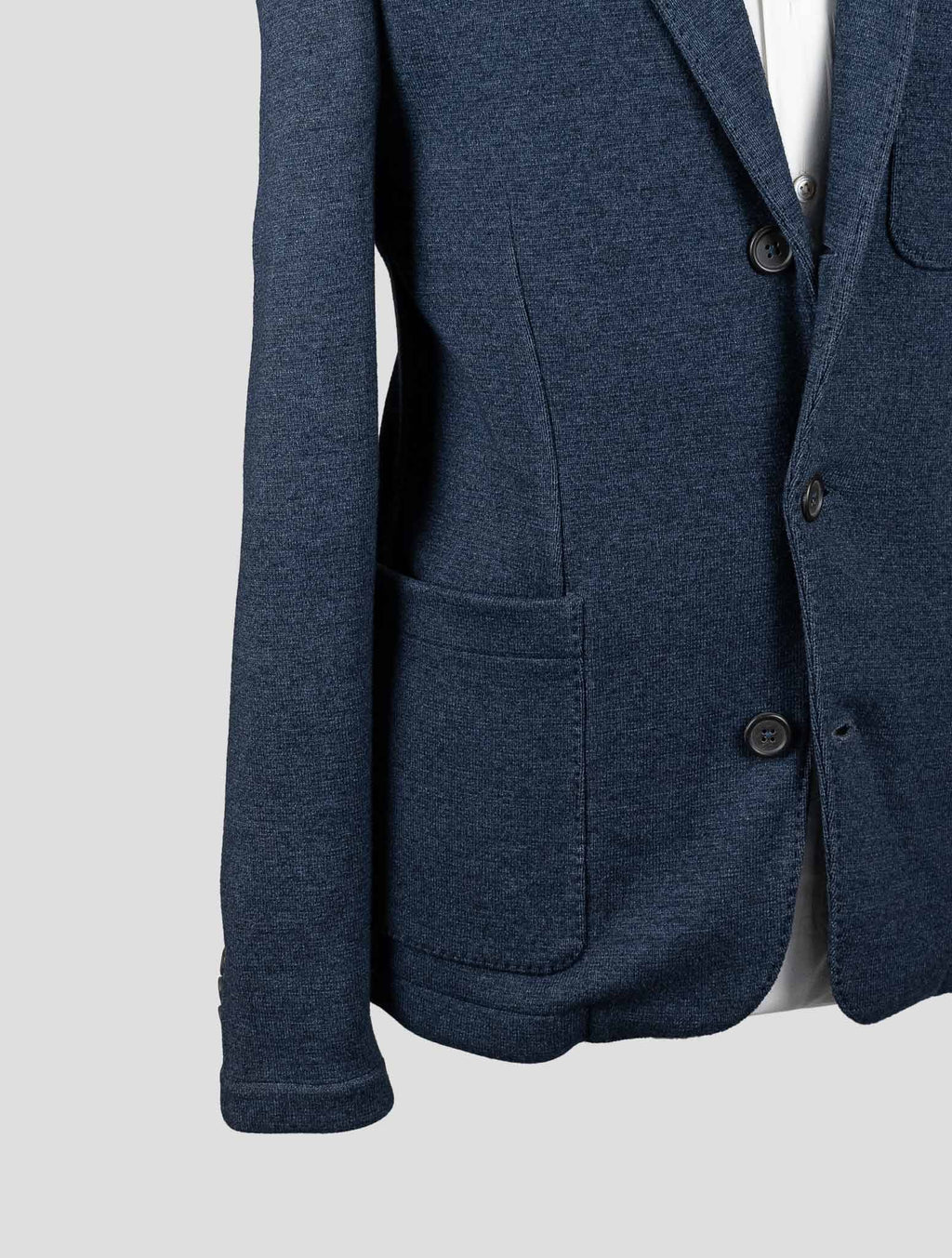 Fioroni Blue Wool Cashmere Blazer