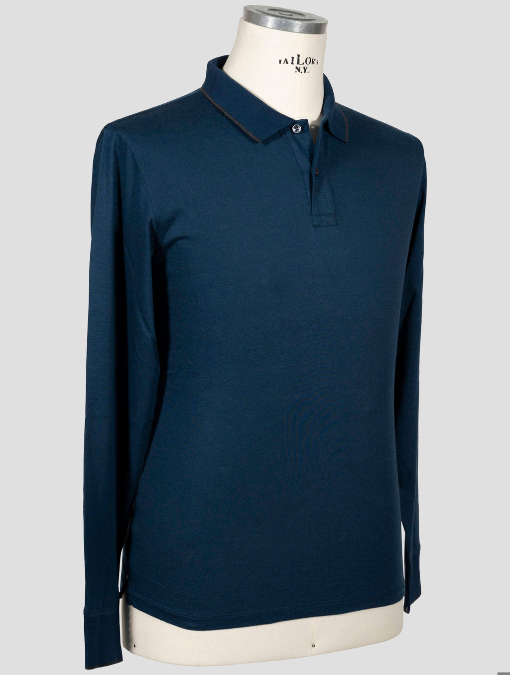 Fioroni Fioroni Blue Cotton Cashmere Sweater Polo Blue 001