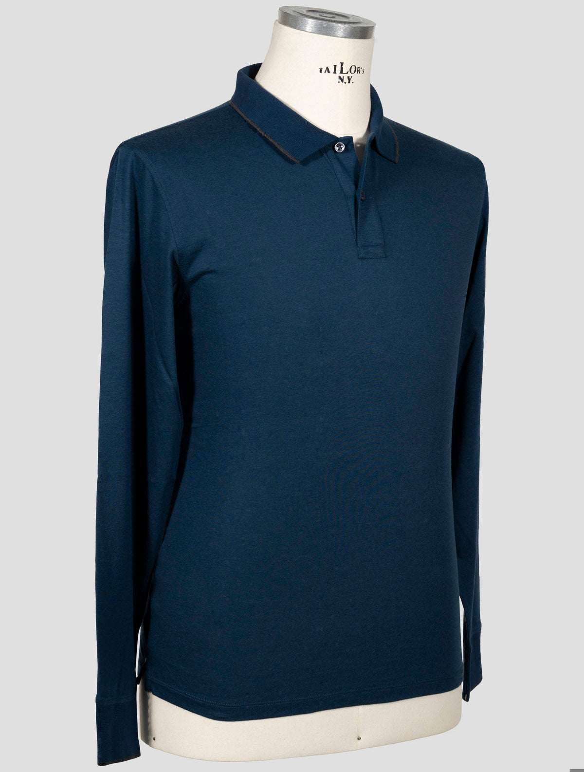Fioroni Fioroni Blue Cotton Cashmere Sweater Polo Blue 001