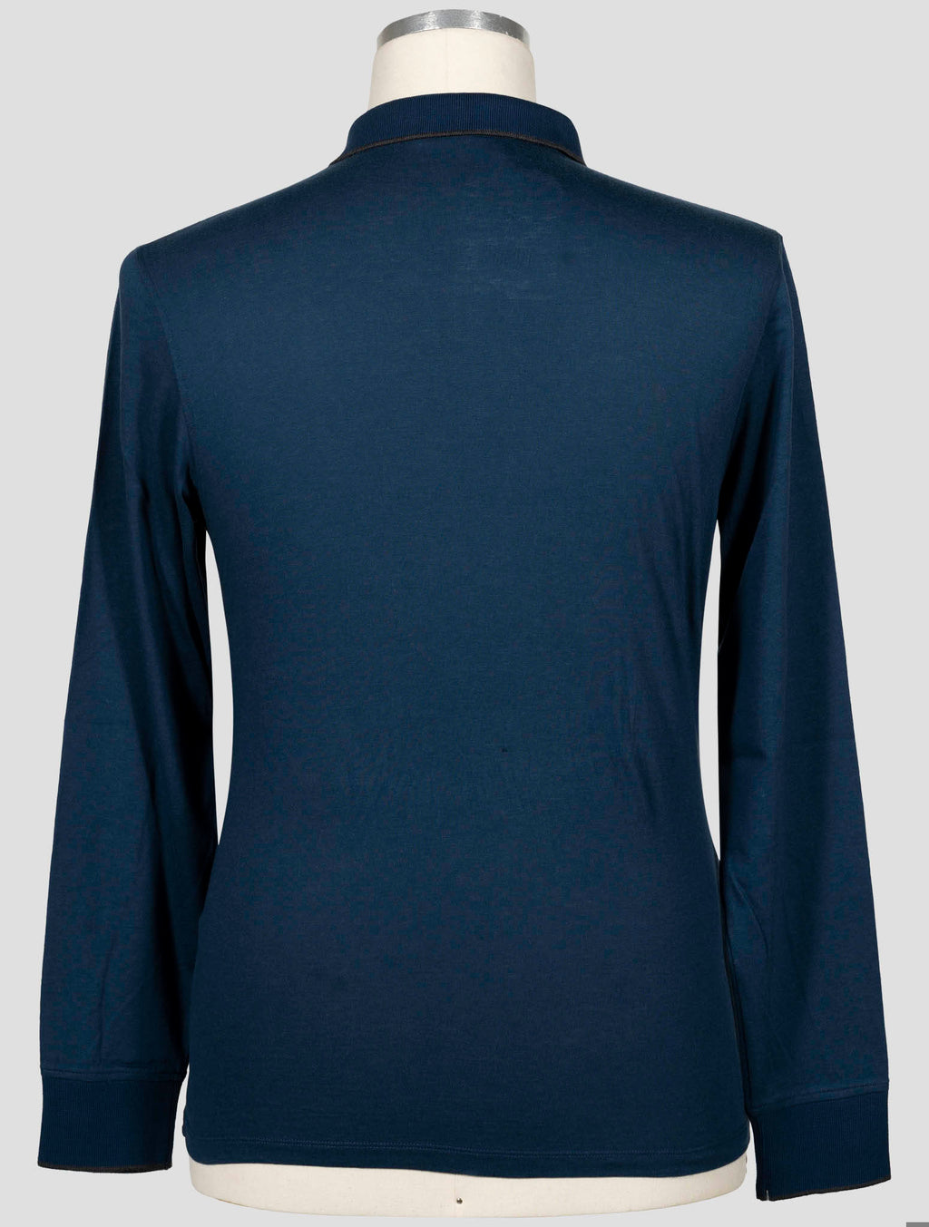 Fioroni Blue Cotton Cashmere Sweater Polo
