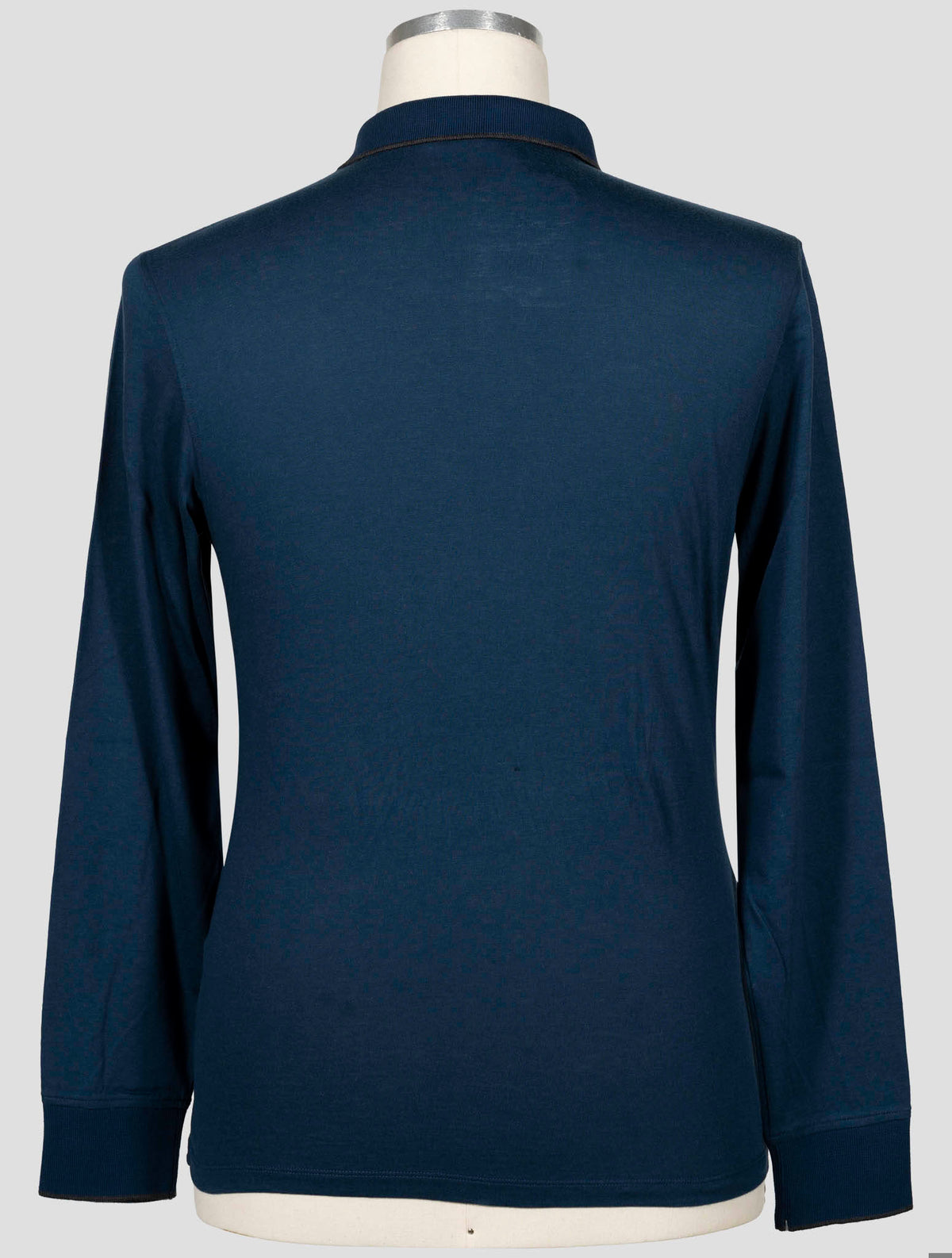 Fioroni Blue Cotton Cashmere Sweater Polo
