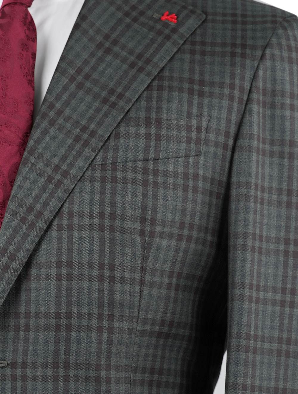 Isaia Multicolor Wool Suit