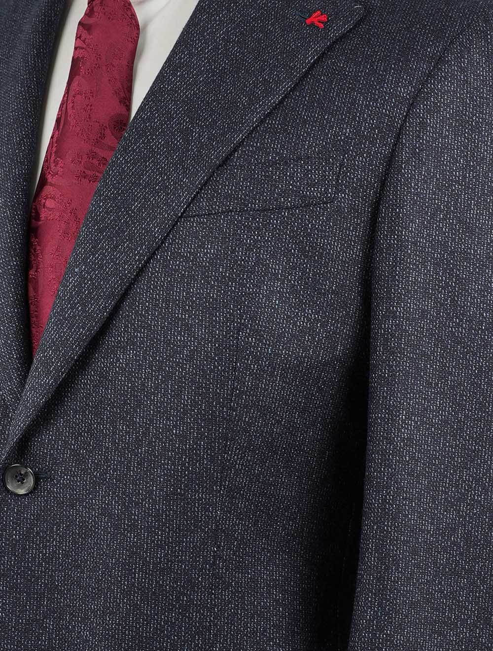 Isaia Blue Silk Cashmere Blazer