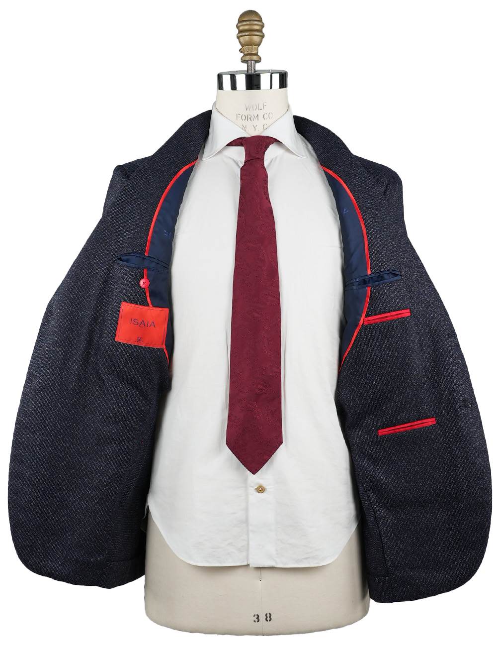 Isaia Blue Silk Cashmere Blazer