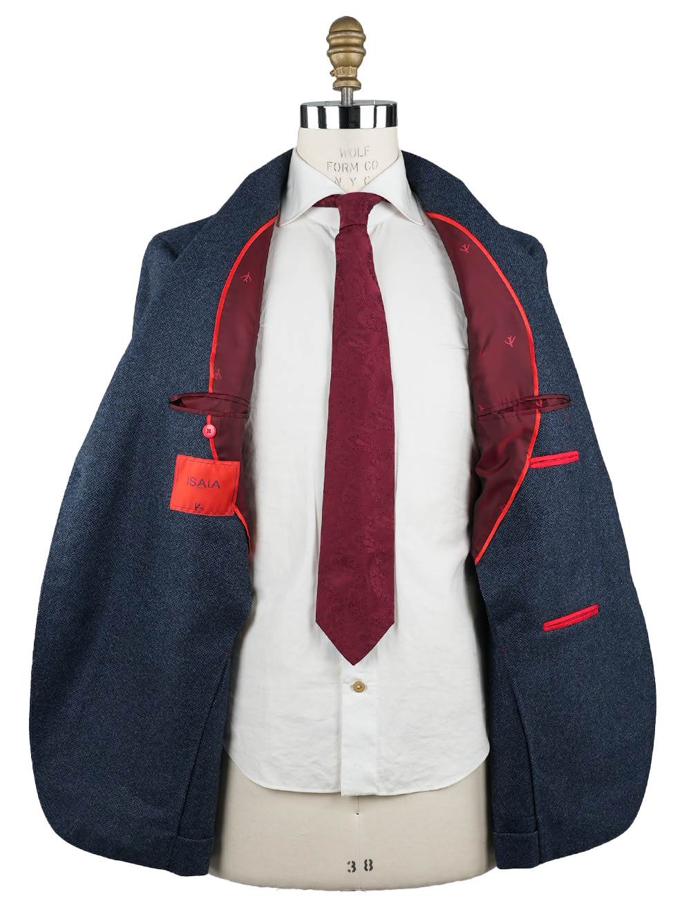 Isaia Blue Wool Cashmere Blazer