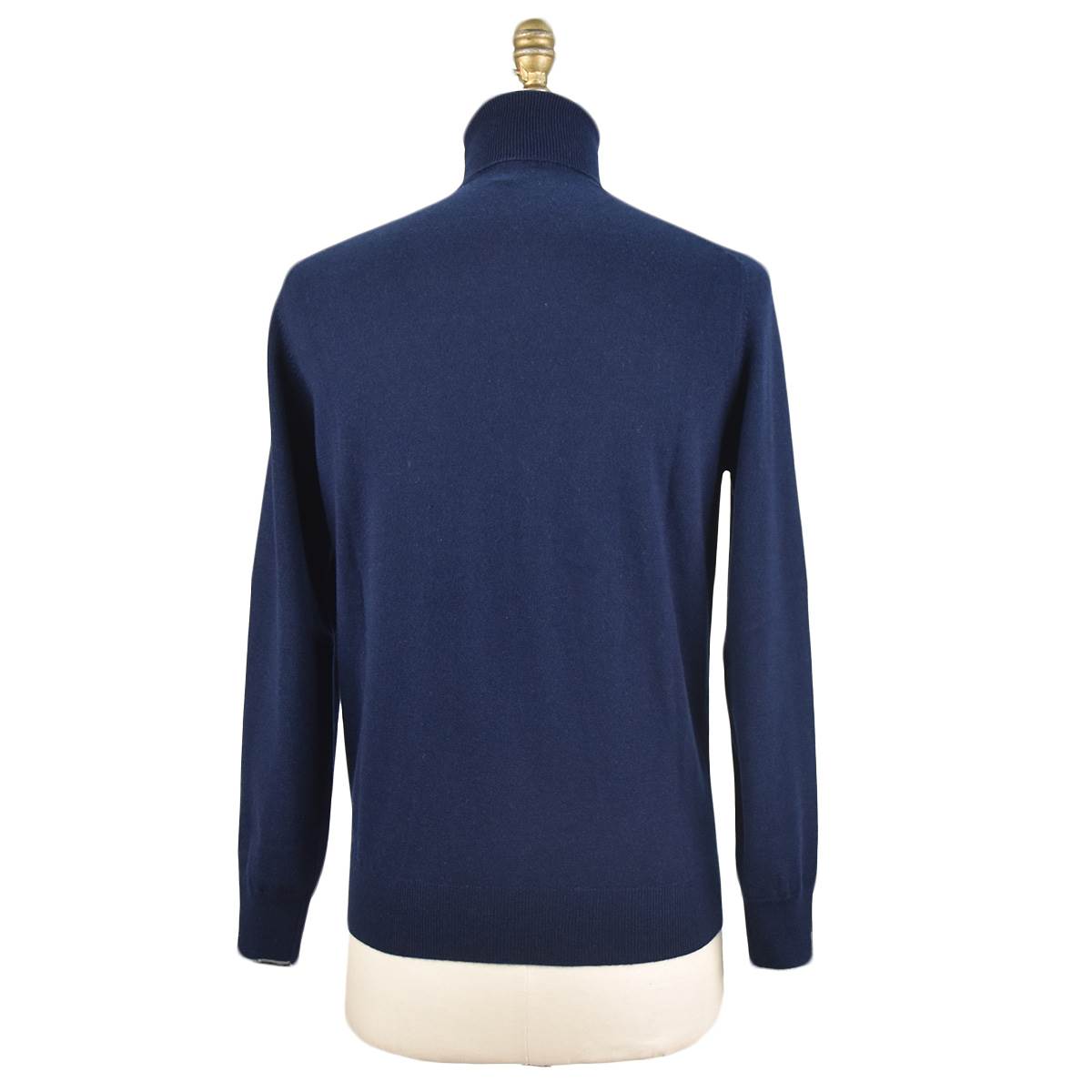Brunello Cucinelli Blue Cashmere Sweater Turtleneck