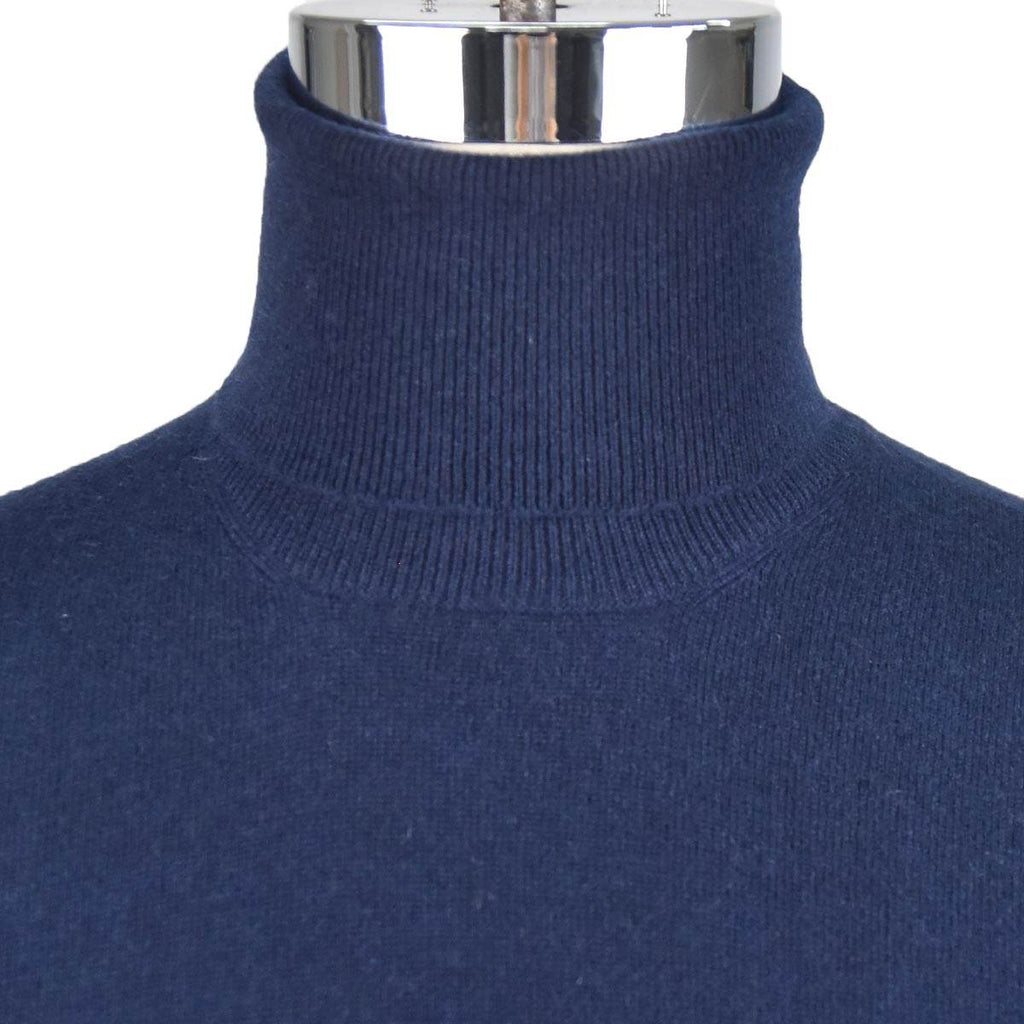 Brunello Cucinelli Blue Cashmere Sweater Turtleneck
