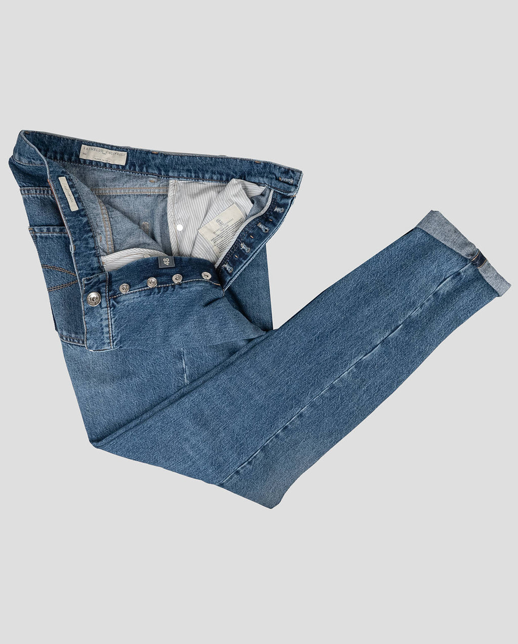 Brunello Cucinelli Brunello Cucinelli Blue Cotton Jeans Blue 001