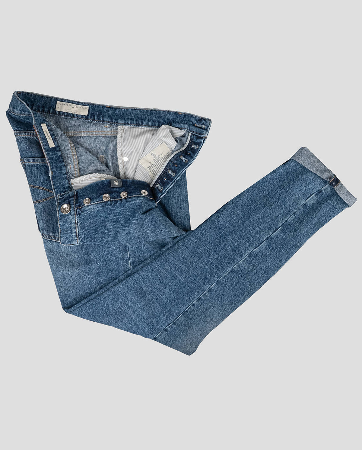 Brunello Cucinelli Brunello Cucinelli Blue Cotton Jeans Blue 001